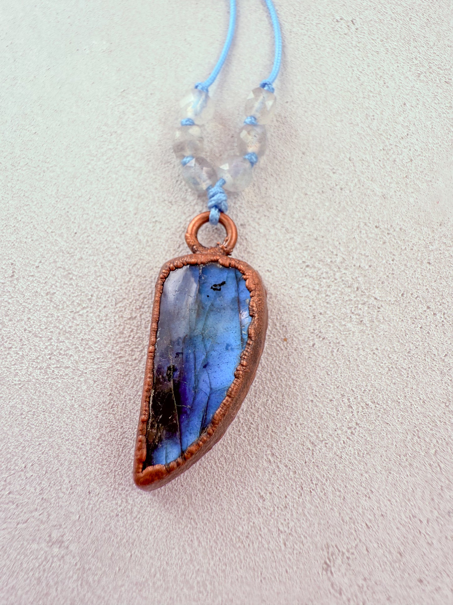 Necklace LABRADORITE, AQUAMARINE