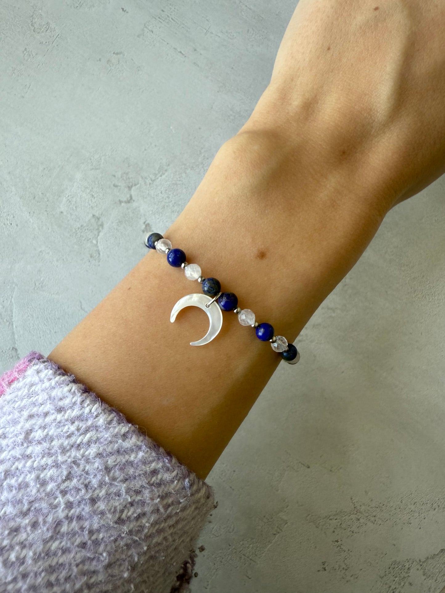 Bracelet LAPIS LAZULI, MOONSTONE