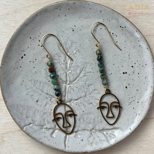 Earrings AFRICAN TURQUOISE