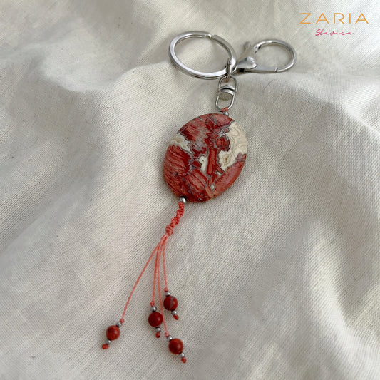 Keyring RED JASPER