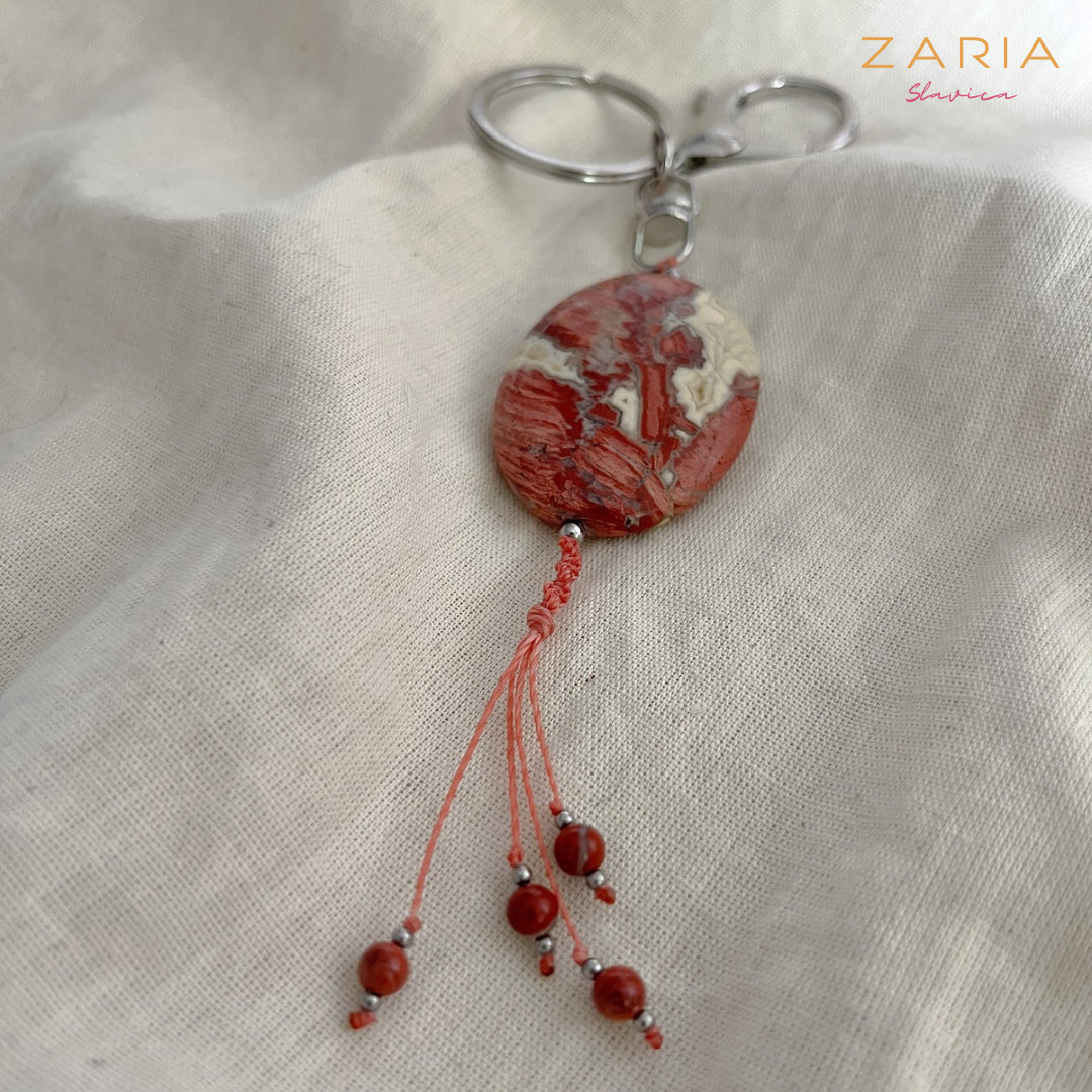 Keyring RED JASPER