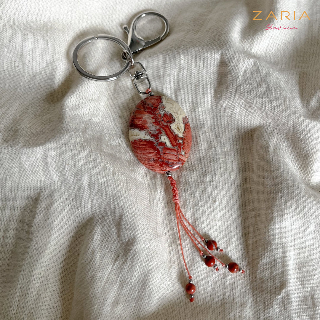 Keyring RED JASPER