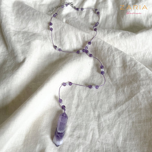 Necklace AMETHYST, MOONSTONE