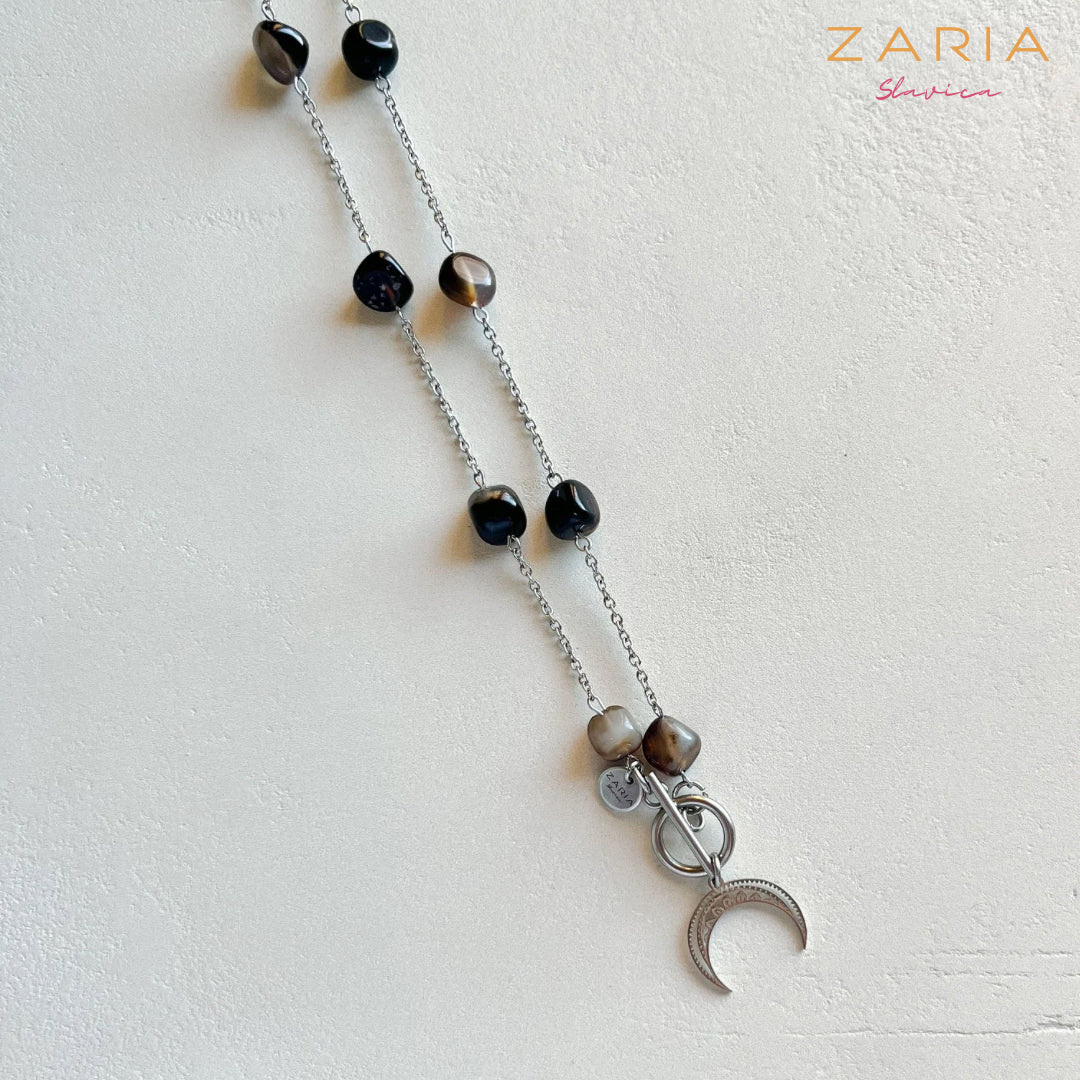 Necklace BLACK AGATE