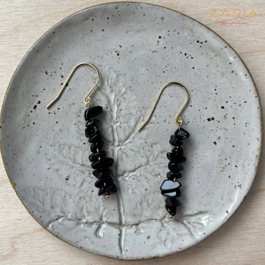 Earrings BLACK TOURMALINE