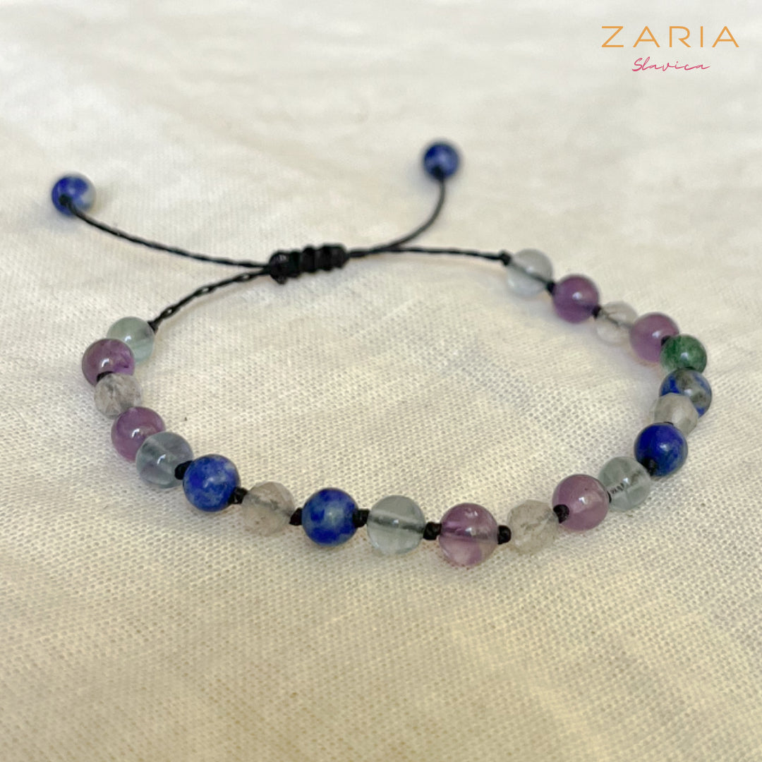 Children’s Bracelet FLUORITE, AMETHYST, LABRADORITE, LAPIS LAZULI