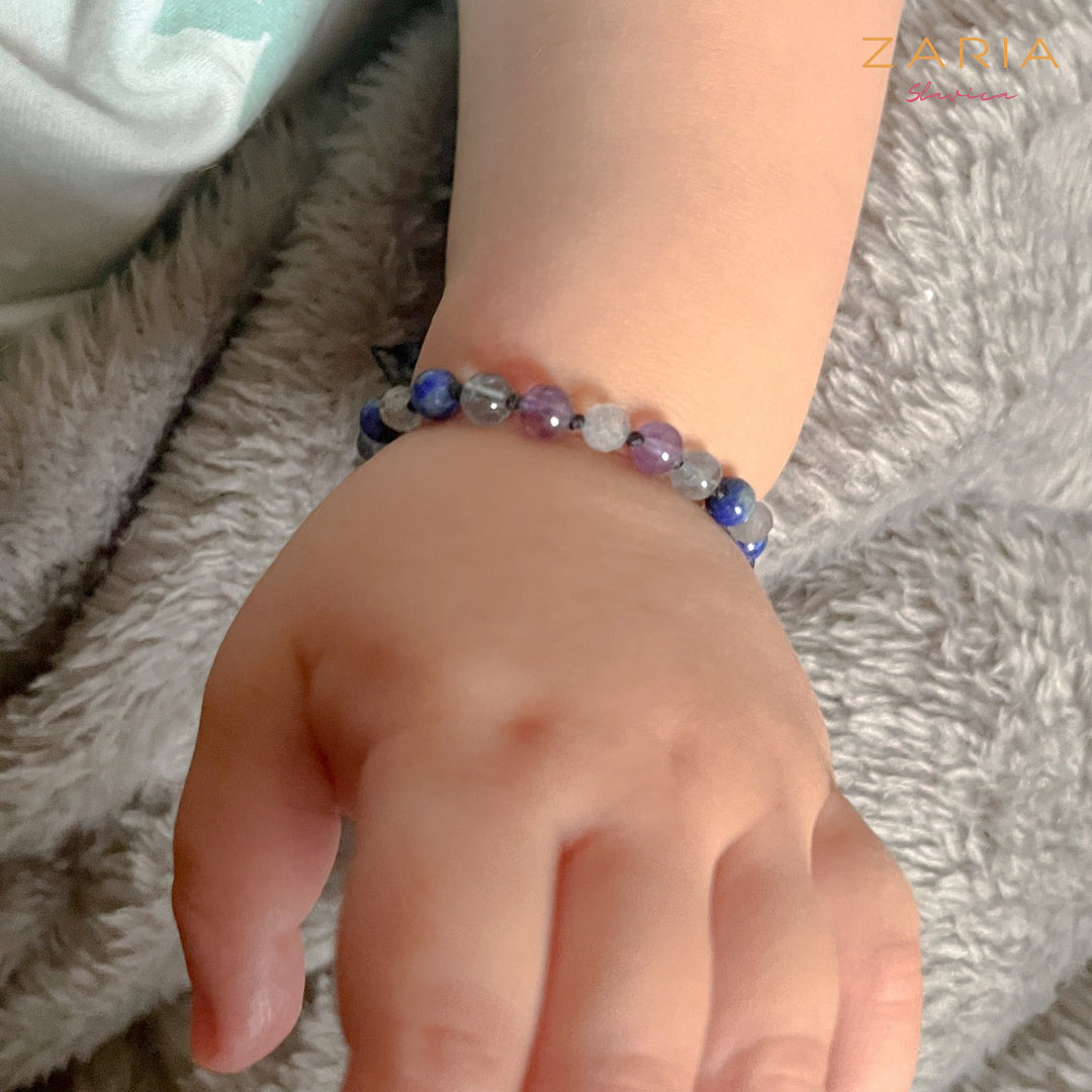 Children’s Bracelet FLUORITE, AMETHYST, LABRADORITE, LAPIS LAZULI