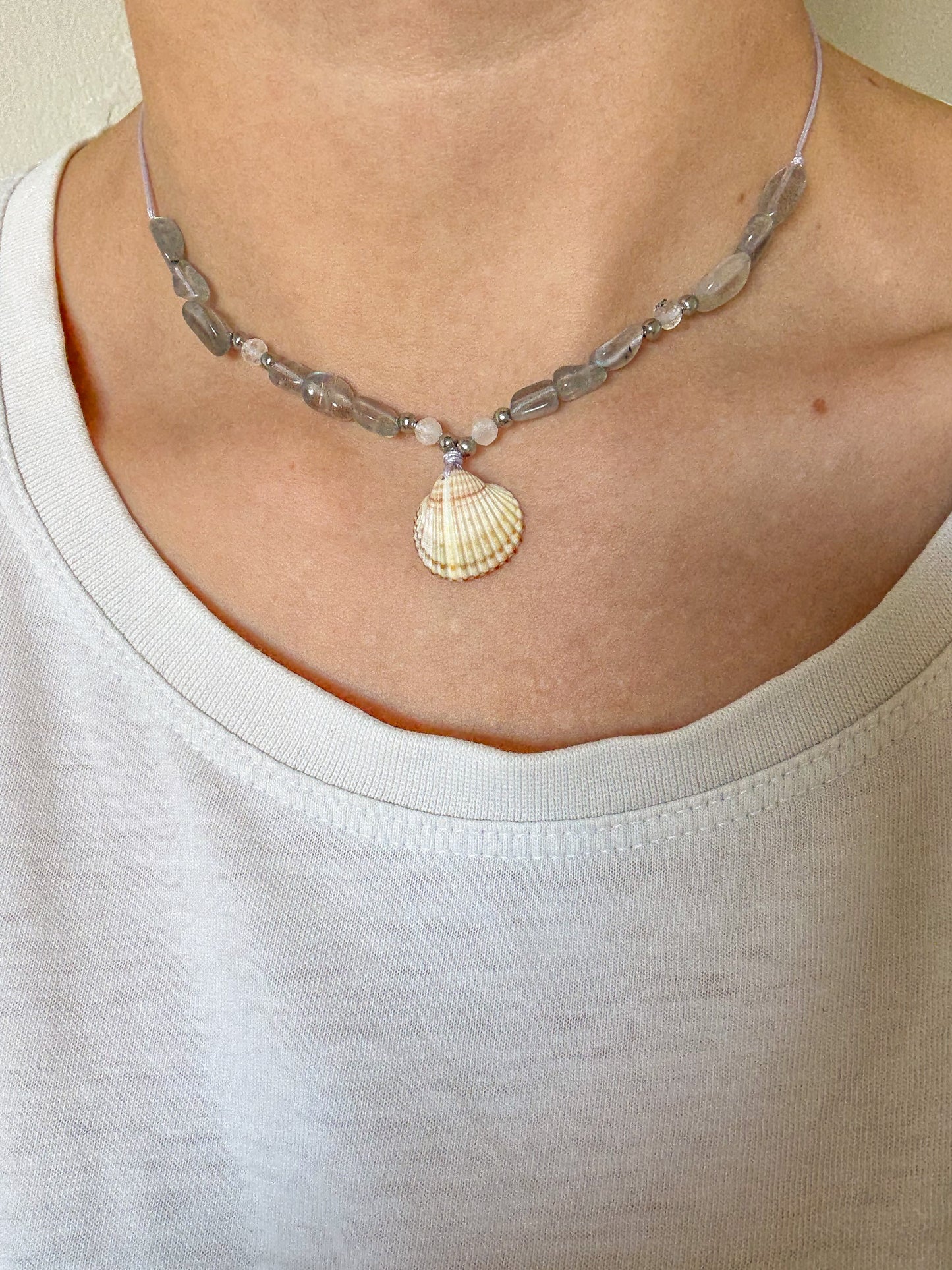 Choker LABRADORITE, MOONSTONE