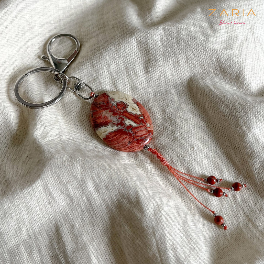 Keyring RED JASPER