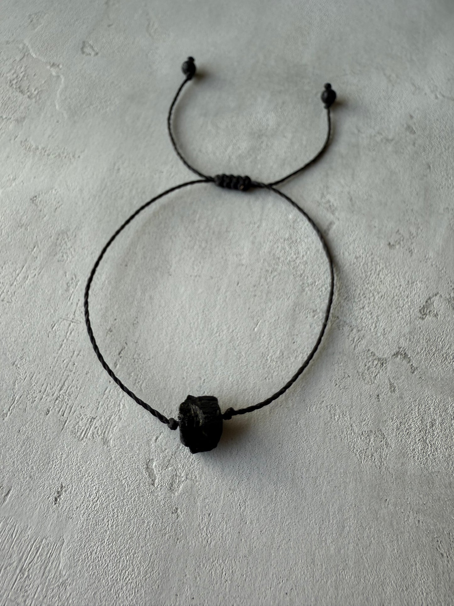 Bracelet BLACK TOURMALINE, VOLCANIC LAVA STONE