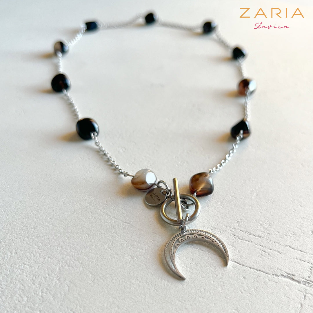 Necklace BLACK AGATE