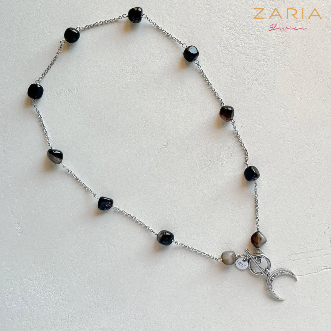 Necklace BLACK AGATE