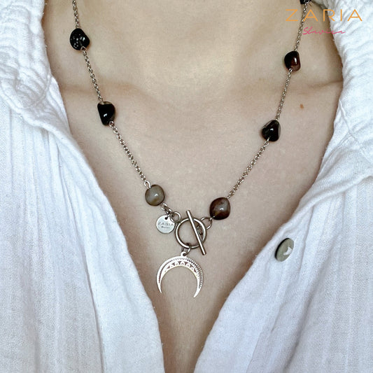 Necklace BLACK AGATE