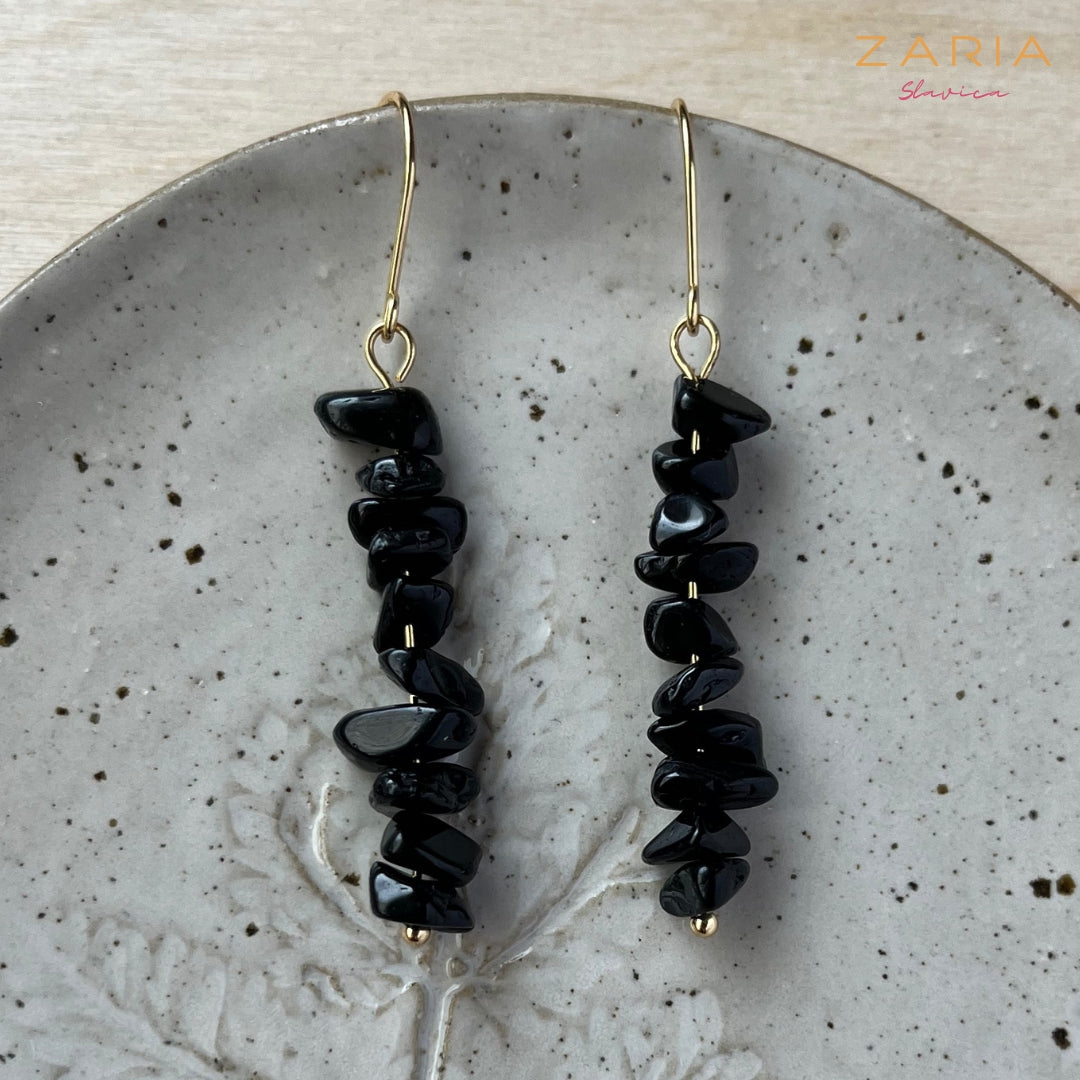 Earrings BLACK TOURMALINE